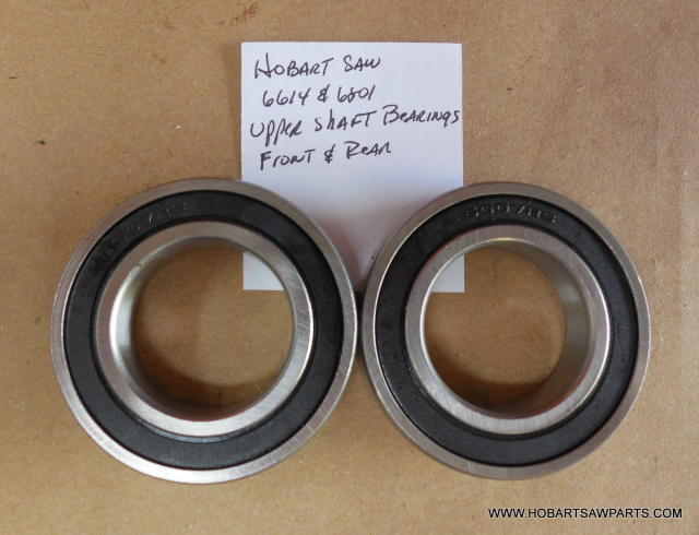 2 Upper Wheel Shaft Bearings for Hobart 6614 & 6801 Saws. Replaces BB-015-36